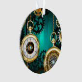 Veille bijoux Steampunk sur un Arrière - plan vert (devant)