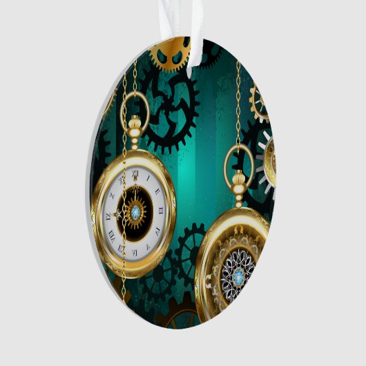 Veille bijoux Steampunk sur un Arrière - plan vert (devant)