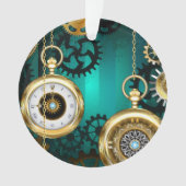 Veille bijoux Steampunk sur un Arrière - plan vert (devant)