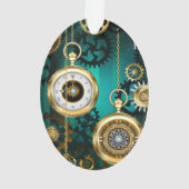 Veille bijoux Steampunk sur un Arrière - plan vert (dos)