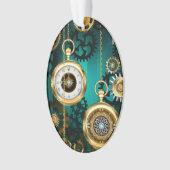 Veille bijoux Steampunk sur un Arrière - plan vert (devant)