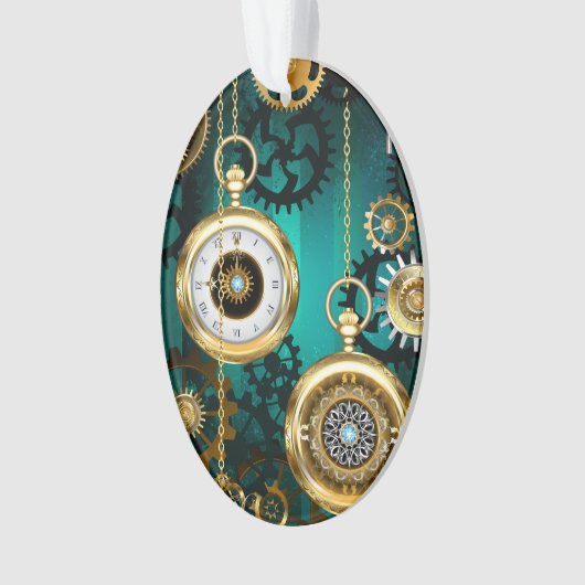Veille bijoux Steampunk sur un Arrière - plan vert (devant)