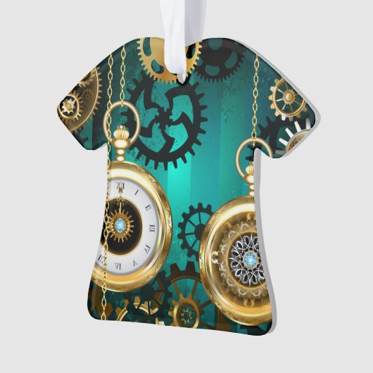 Veille bijoux Steampunk sur un Arrière - plan vert (devant)