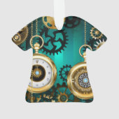 Veille bijoux Steampunk sur un Arrière - plan vert (dos)