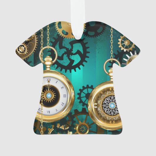 Veille bijoux Steampunk sur un Arrière - plan vert (dos)