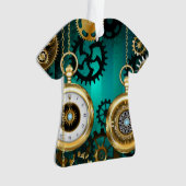 Veille bijoux Steampunk sur un Arrière - plan vert (devant)