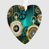 Veille bijoux Steampunk sur un Arrière - plan vert (devant)