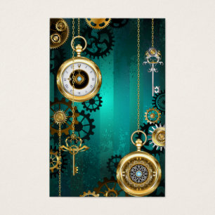 Veille bijoux Steampunk sur un Arrière - plan vert