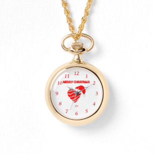 Veille du collier or Noël Père Noël Heart