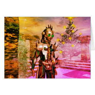 VEILLE DU NOUVEL AN D'UN CYBORG Greeting Rose Jaun