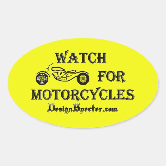Veille Pour Les Motocyclettes Jaune - Stickers (Devant)