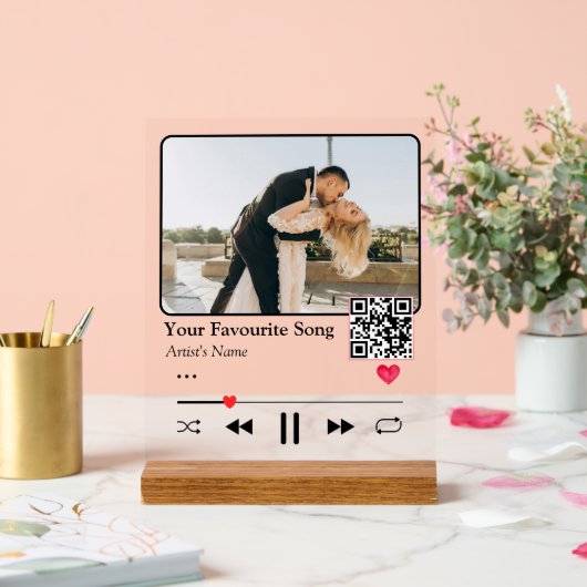 Veilleuse de code de chanson personnalisée pour co (Mariage)