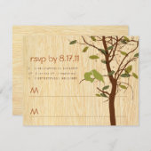 Veiné avec amour Oiseaux RSVP (Devant / Derrière)