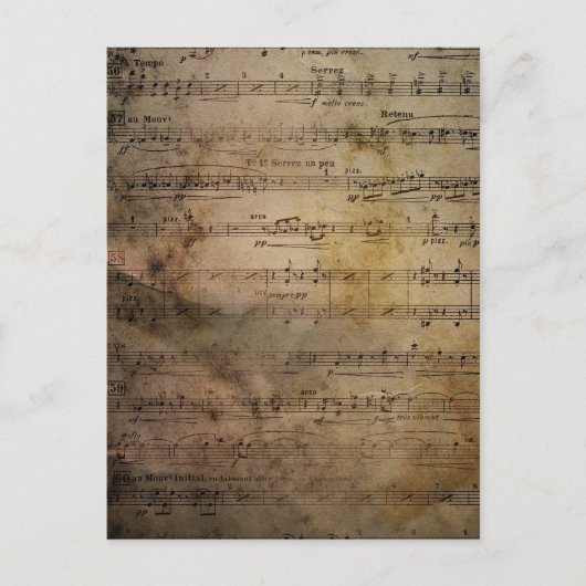  vel muziek briefkaart (Voorkant)