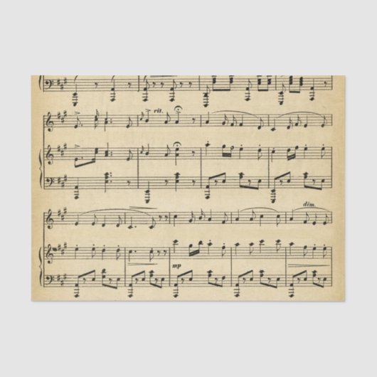  vel muziek tissuepapier (Voorkant)