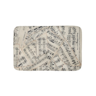 vel muziekpapier Collage Badmat