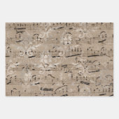  vel muziekpapier met cadeautjes (Voorkant 3)