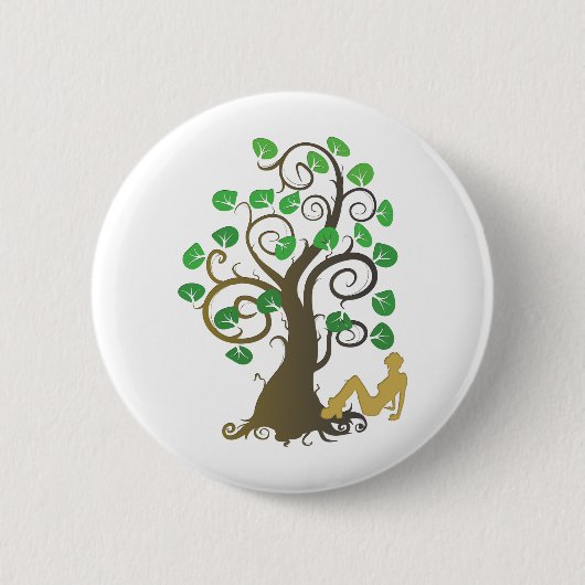 Vel van de Familieboom Ronde Button 5,7 Cm (Voorkant)