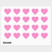 Vel van hartvormige Stickers, Snoep roze, wit Hart Sticker (Vel)