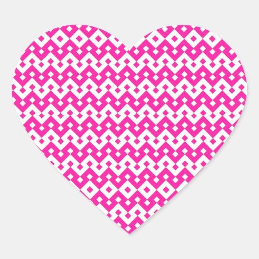 Vel van hartvormige Stickers, Snoep roze, wit Hart Sticker (Voorkant)