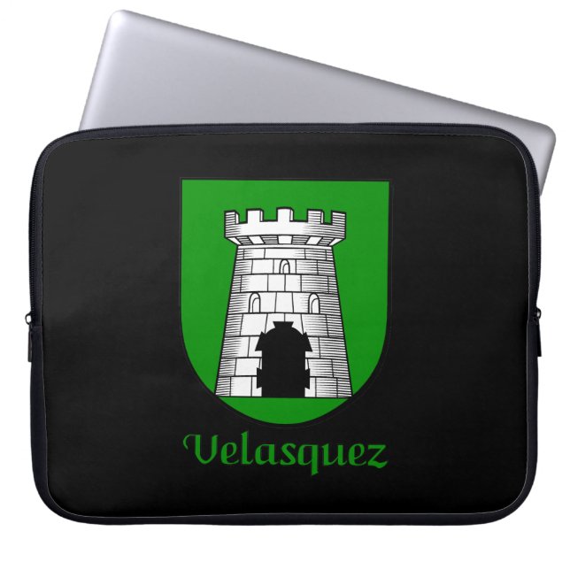 Velasquez Family Shield Electronics Bag Laptop Sleeve (Voorkant)