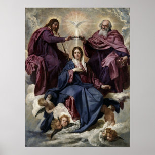 Velázquez - De Kroning van Onze Lieve Vrouw 1635 Poster