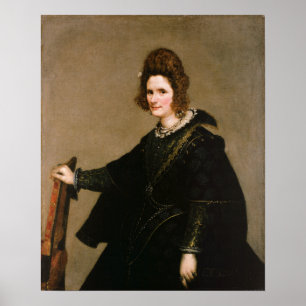 Velázquez - portret van een dame poster