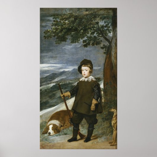 Velázquez - Prince Baltasar Carlos Hunter 1635 Poster (Voorkant)