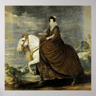 Velázquez - Ruiterkoningin Isabel 1635 Poster