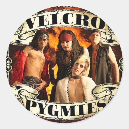 Velcro Pygmies Ronde Sticker (Voorkant)