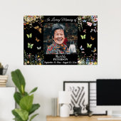 Veld bloemen Vlinders Levens viering Poster (Thuiskantoor)