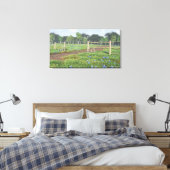 Veld Bluebonnets Wrapped Canvas Afdruk (Insitu (Slaapkamer))