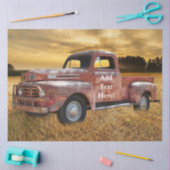  veld Boerderij rode vrachtwagen Tissuepapier (Craft)