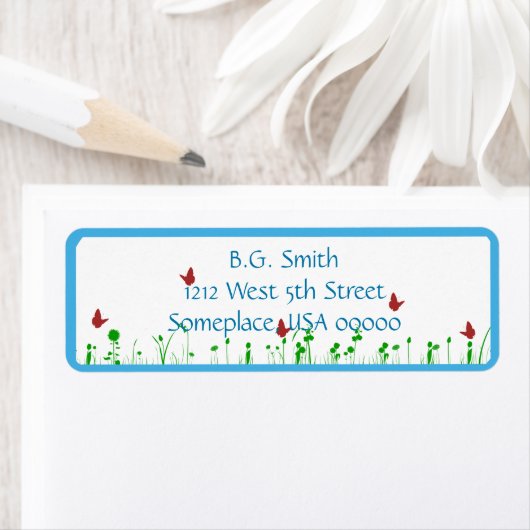 Veld Butterflies Return Address Label (Insitu)