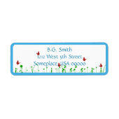 Veld Butterflies Return Address Label (Voorkant)