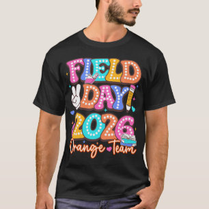 Veld Dag 2026 Oranje Team Kleur Trip Spel T-shirt