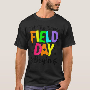 Veld Dag De Spelen Kunnen Beginnen Leraar Jongens T-shirt