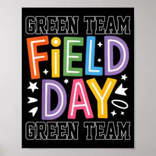 Veld Dag Groene Team Kleur Laat De Spelen Beginnen Poster