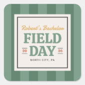 Veld Dag Verloftefeestje Vierkante Sticker (Voorkant)