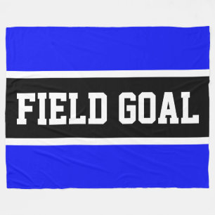 VELD DOELPUNT Sportief Zwart Wit Koningsblauw Stre Fleece Deken