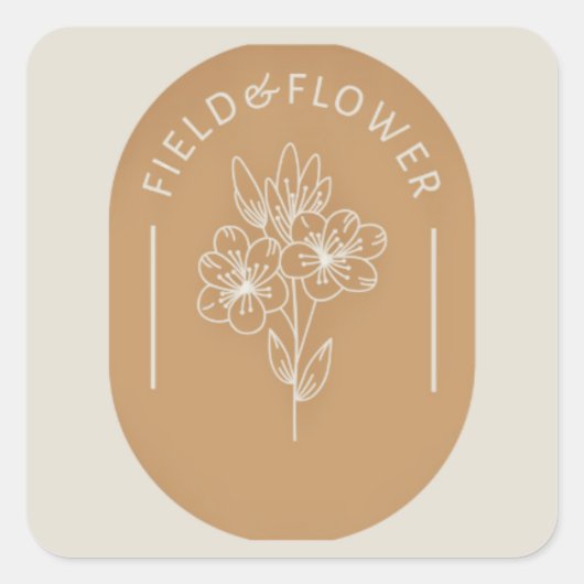Veld en Bloem Sticker (Voorkant)