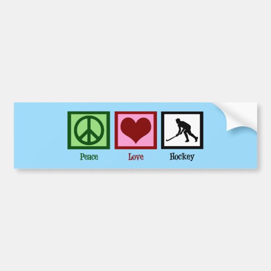 Veld Hockey Blue Bumpersticker (Voorkant)