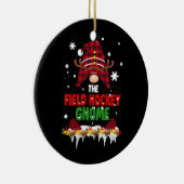Veld Hockey Gnome Buffalo Pset Matching Family C Keramisch Ornament (Rechts)