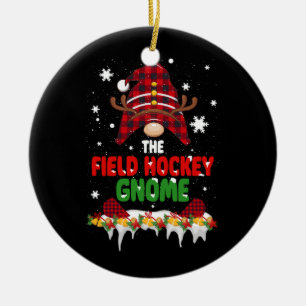 Veld Hockey Gnome Buffalo Pset Matching Family C Keramisch Ornament
