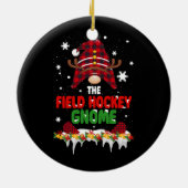 Veld Hockey Gnome Buffalo Pset Matching Family C Keramisch Ornament (Achterkant)