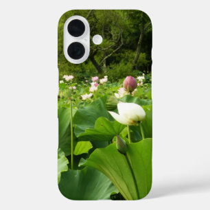 Veld Lotus Flowers Summer Garden iPhone 16 Hoesje