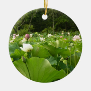 Veld Lotus Flowers Summer Garden Keramisch Ornament