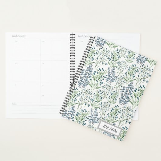 Veld met blauwe bloemen planner (Display)