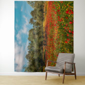 Veld met bloemen en bomen wandkleed (In situ)