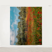 Veld met bloemen en bomen wandkleed (Voorkant)